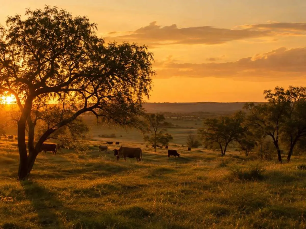 Sunset over the hill country Sunset over the hill country