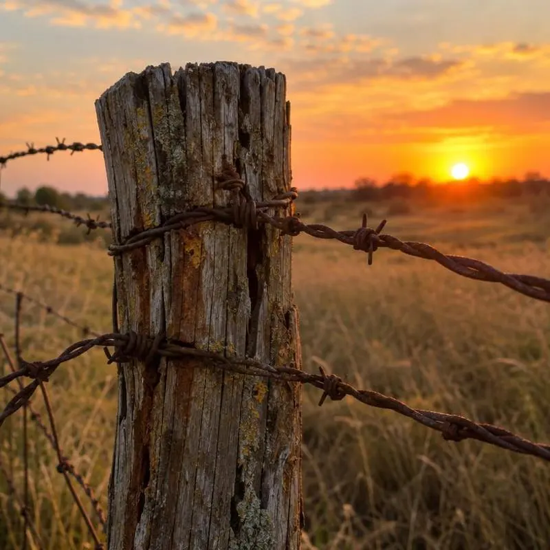 Rustic ranch fencing