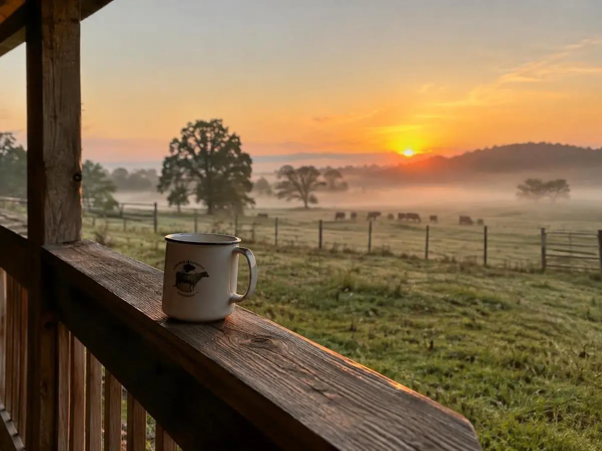 Morning coffee on the porch